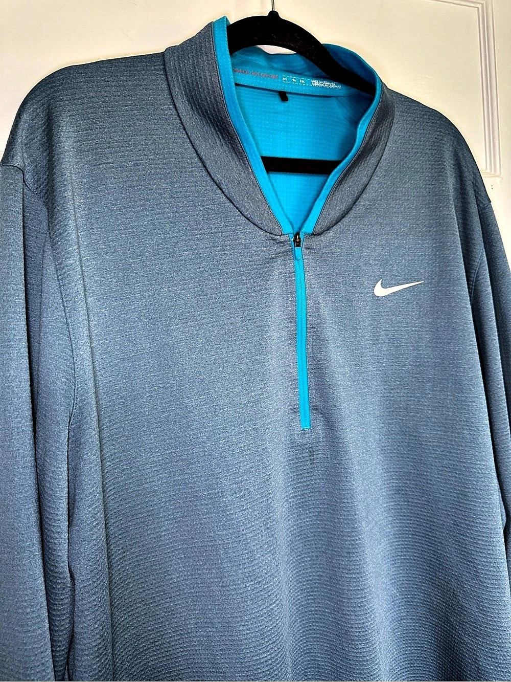 Nike Tiger Woods Collection Dri-FIT Quarter-Zip Golf Pullover Blue XXL - Picture 5 of 16
